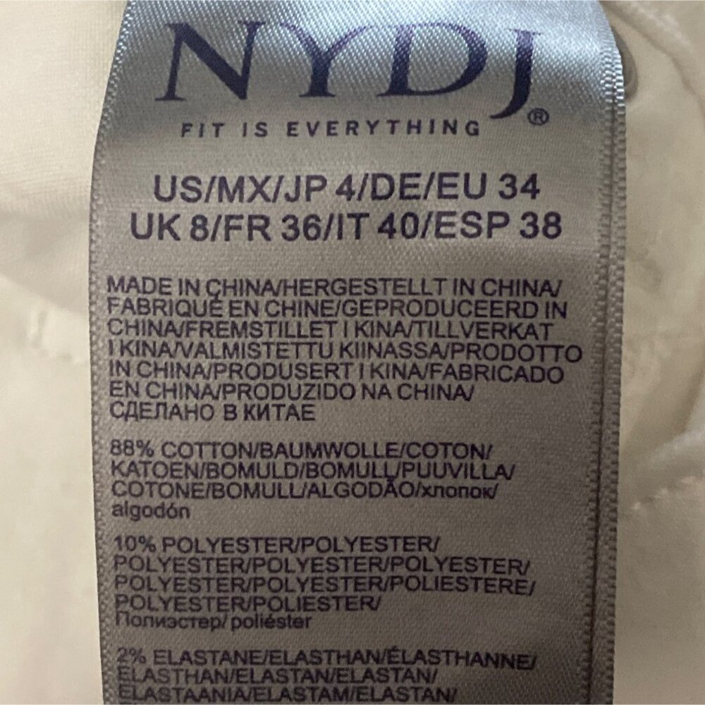 NYDJ Briella Bermuda Shorts White Size 4 Lift Tuck 11” Inseam NWT - Picture 7 of 8